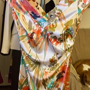 Maggy London Multicolor Floral Midi Dress